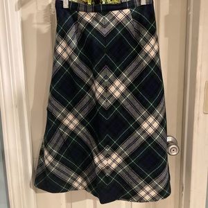 Vintage 1950’s Pendleton 100%Wool plaid midi skirt